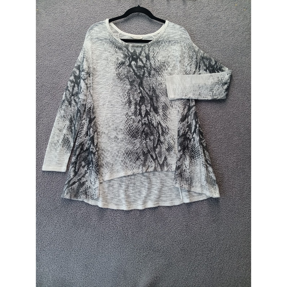 Enti Glamour‎ Women M Relaxed Fit Snakeskin Knit Top Beach Boho Lightweight Knit